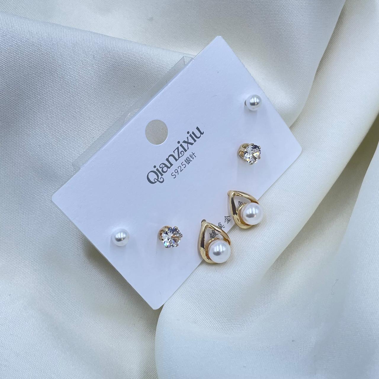 Pearl and Crystal Combo Earrings