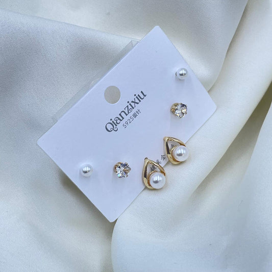 Pearl and Crystal Combo Earrings