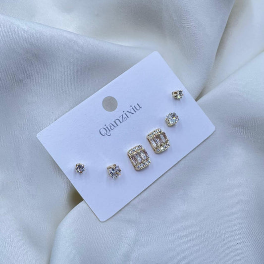 Gold Spark Combo Earrings