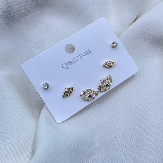 Opal Evil Eye Combo Earrings