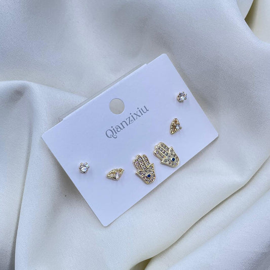 Hamsa Combo Earrings