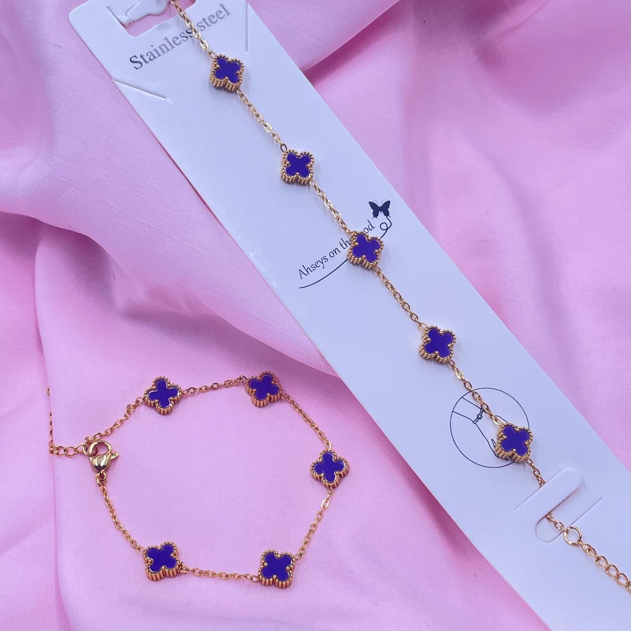 Purple Mini Clover Bracelet