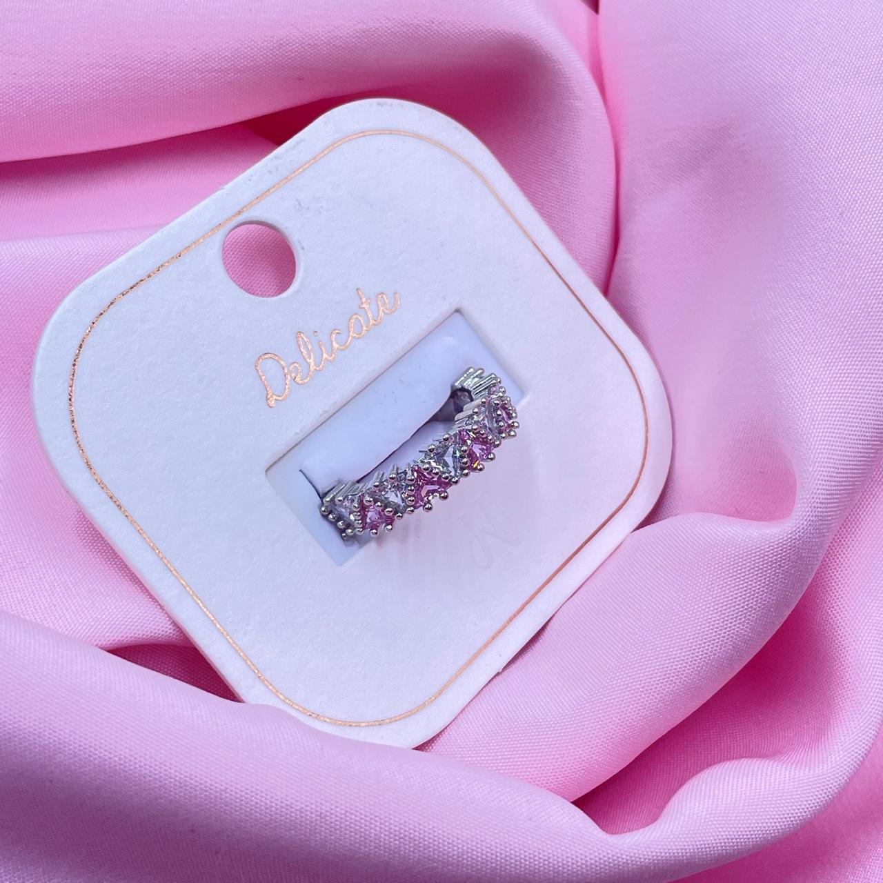 Pink and Silver Ring