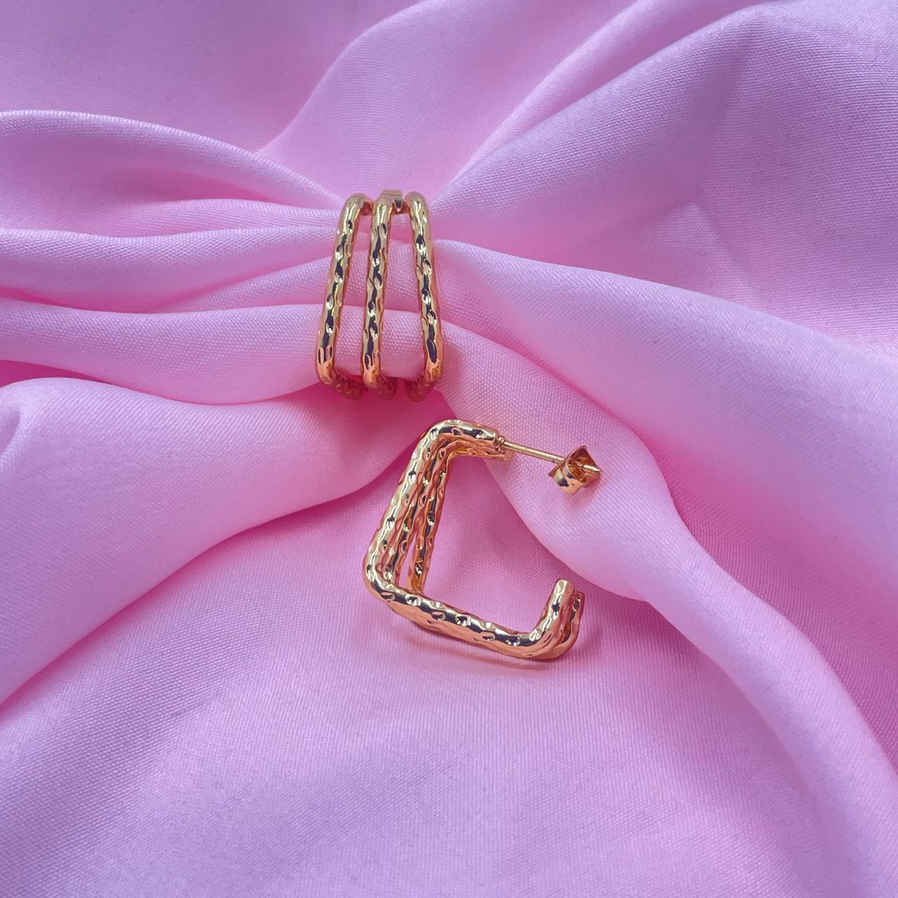 Golden Pulse Hoops