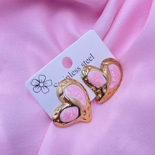 Pink Gold Studs