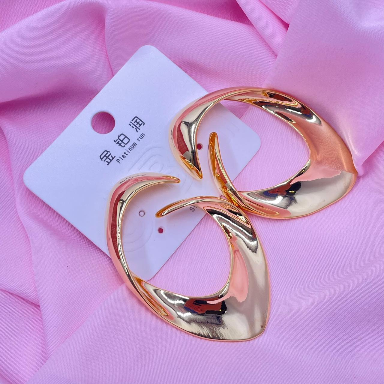 Chrome Finish Earrings