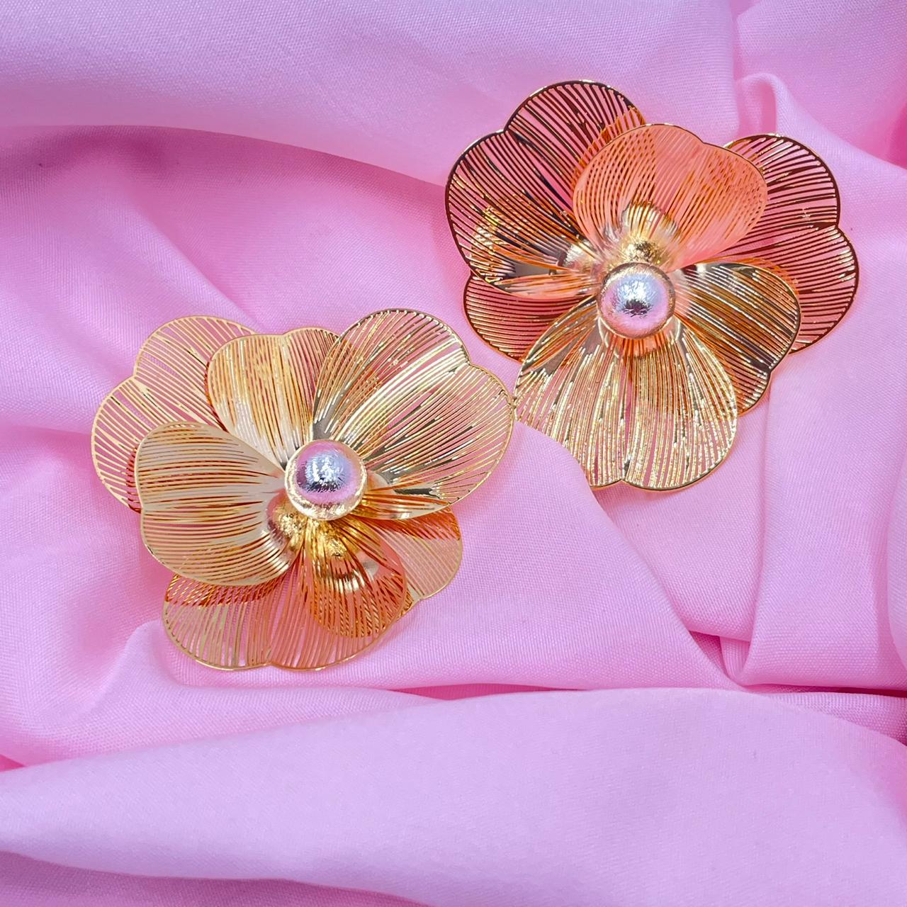 Flower  Statement Earrings 2 in 1