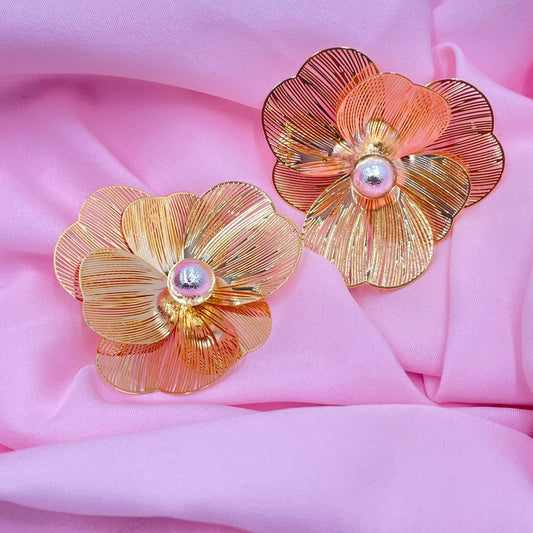 Flower  Statement Earrings 2 in 1