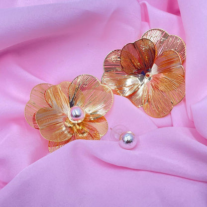 Flower  Statement Earrings 2 in 1