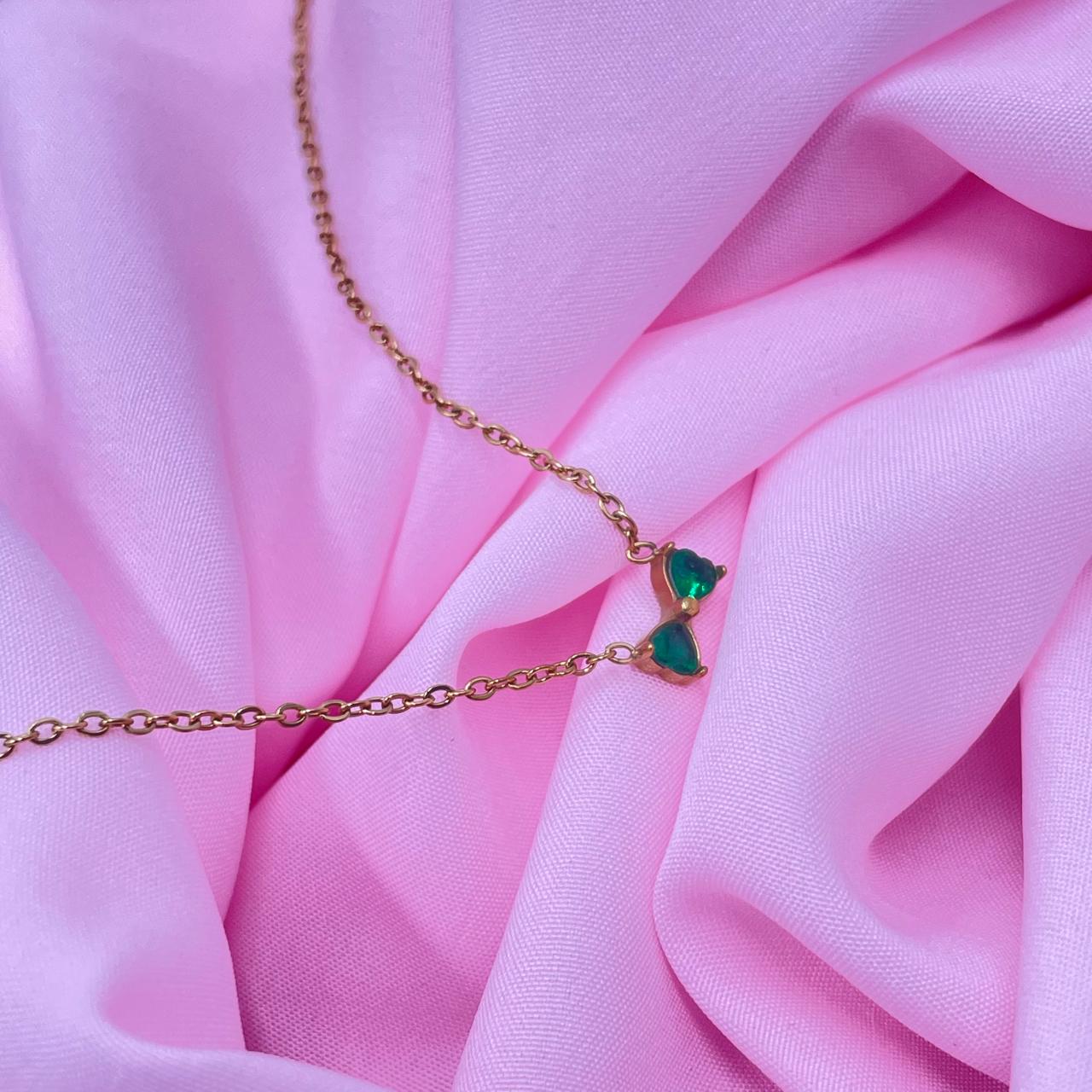 Green Bow Necklace