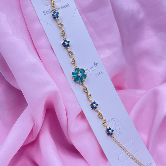 Vintage Tulip Chain Bracelet