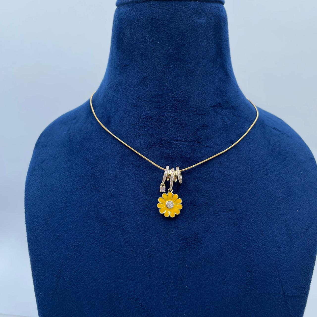 Yellow Flower Necklace