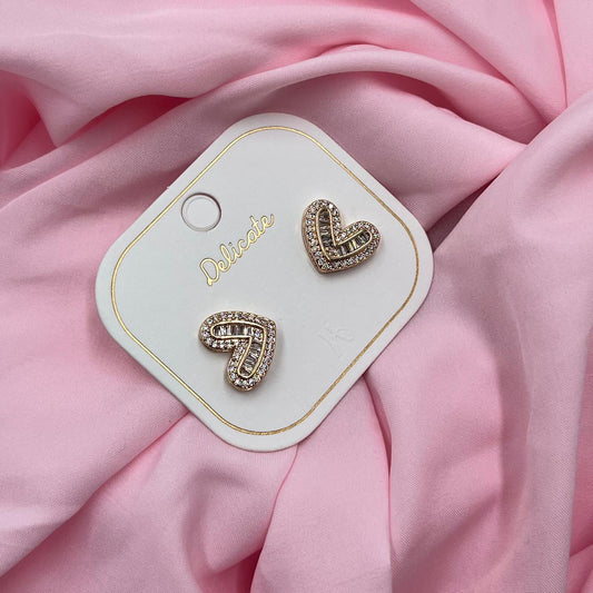 Rose Gold Heart Earrings