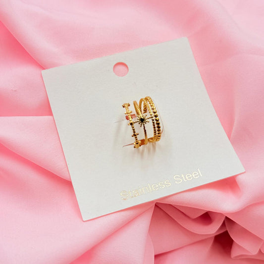 Metallic Wave Ring