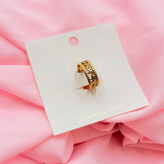 Crystal Steel Ring