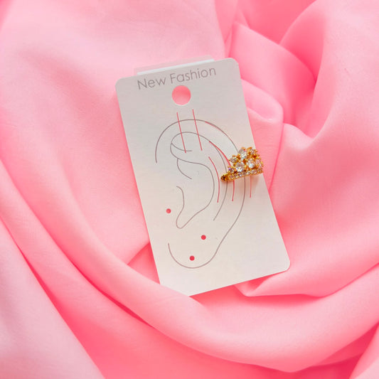 Diamond Drift Ear Cuff Earring