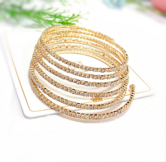 Golden Tennis Flexible Kada