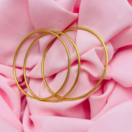 Royal Gold Trio Bangles Set of 3