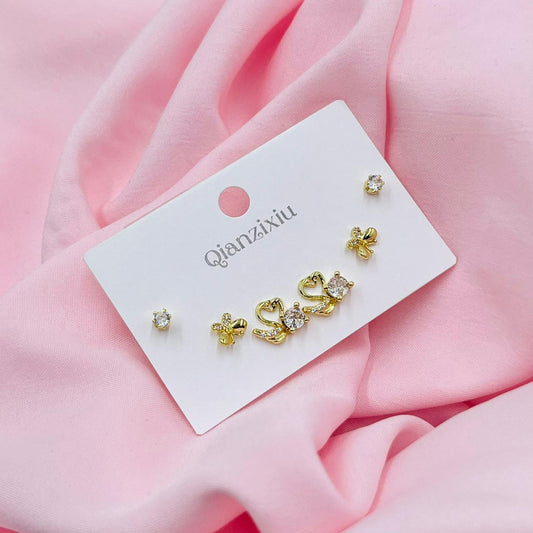 Crystal Shine  Combo Earrings
