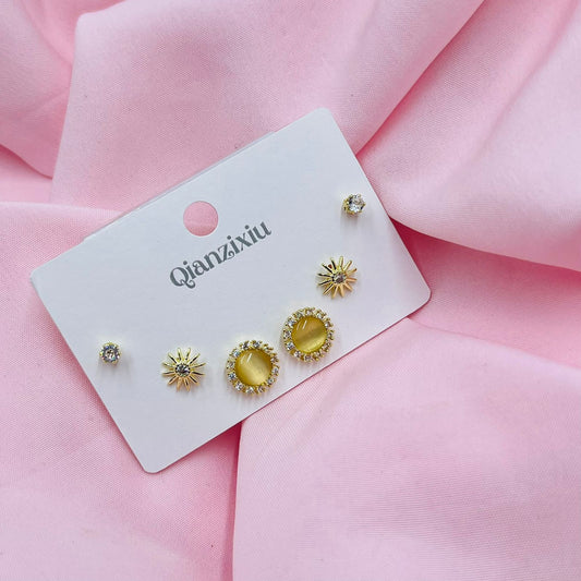 Elegant Twist Combo Earrings