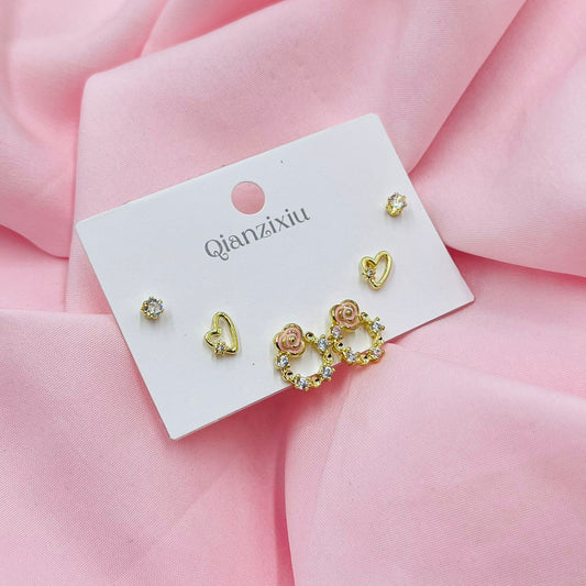 Golden Twinkle Combo Earrings