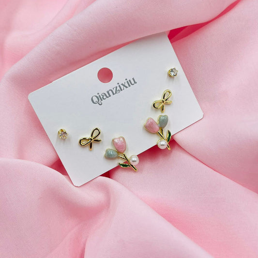 Floral Glow Combo Earrings