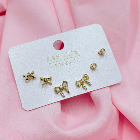 Crystal Crown Combo Earrings