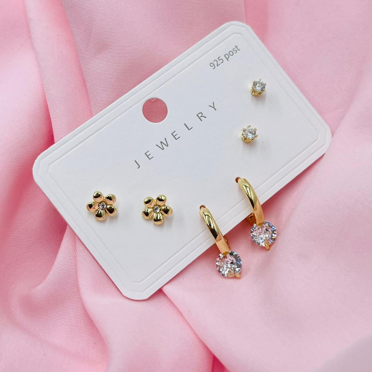 Luxe Gold Charm Combo Earrings