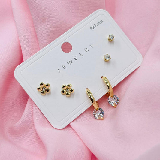 Luxe Gold Charm Combo Earrings
