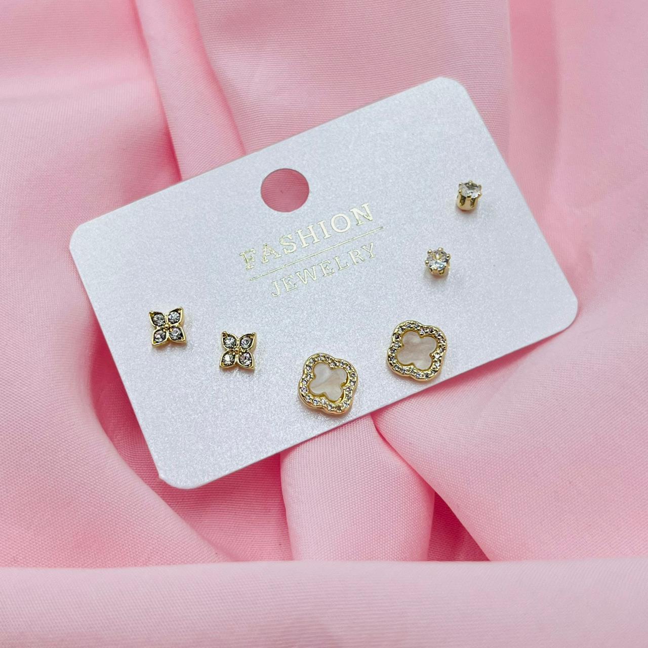 Golden Glam  Combo Earrings