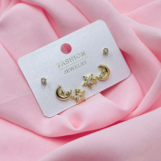 Star Moon Combo Earrings