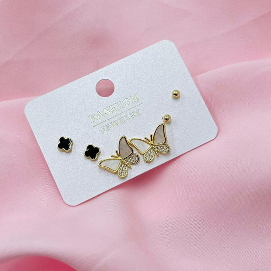 Sapphire Halo Combo Earrings