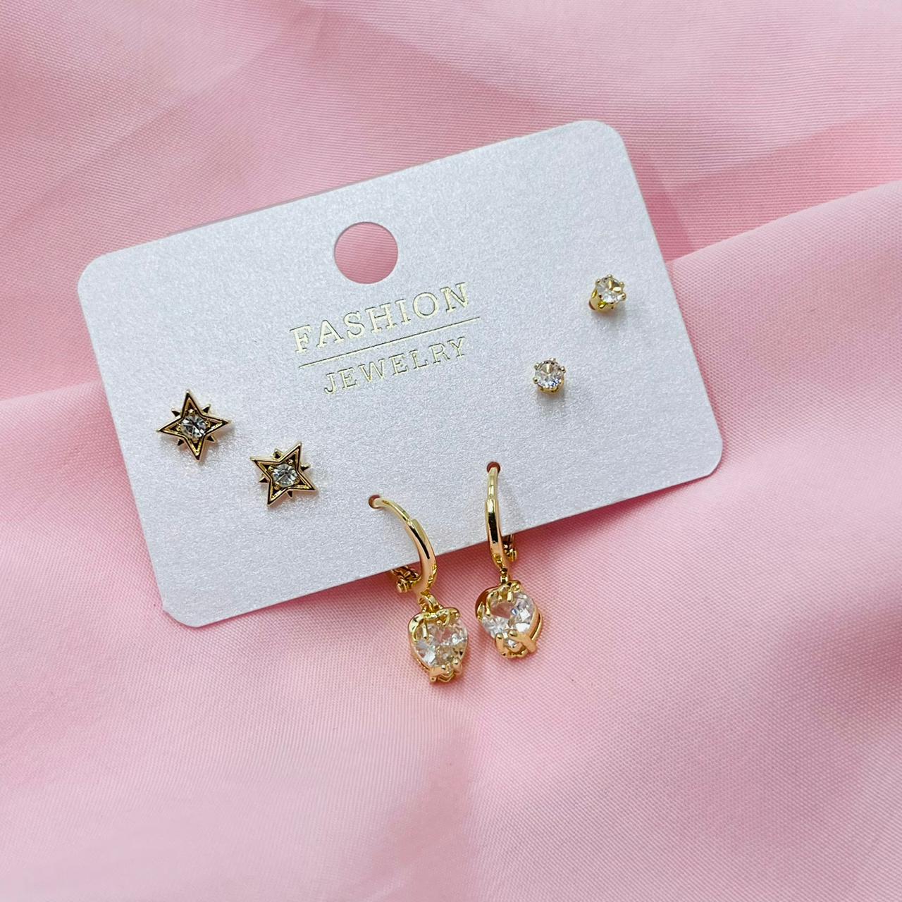Golden Blossom Combo Earrings