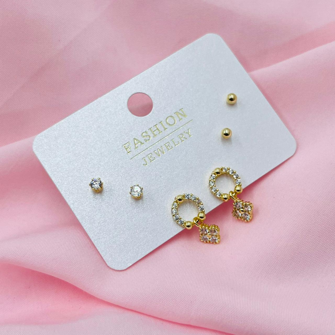 Golden Breeze Combo Earrings