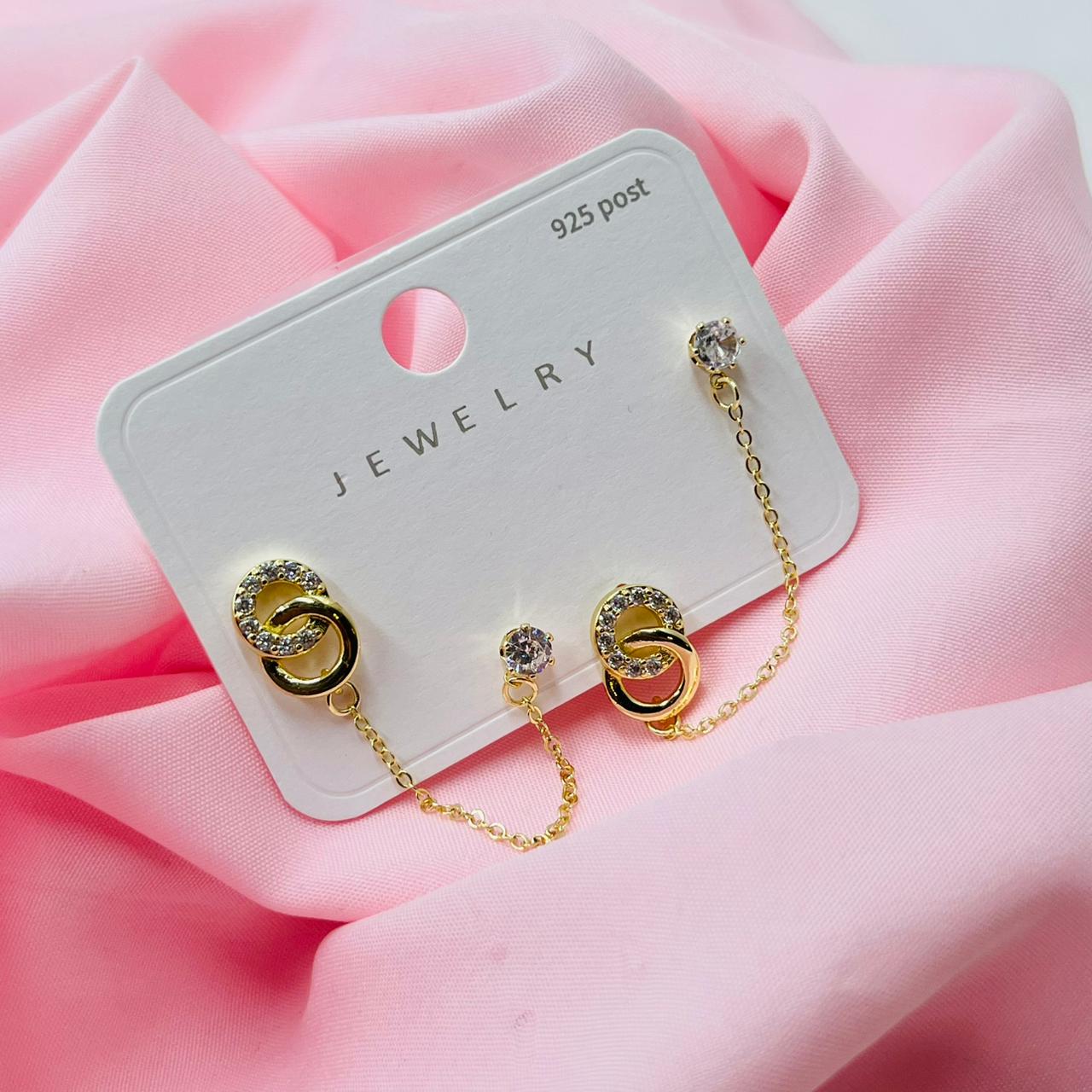 Crystal Crest Ear Cuff Earrings