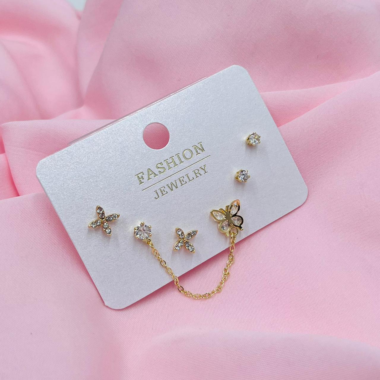 Crystal Charm Ear Cuff Earring