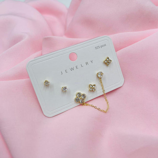 Shiny Crystal  Combo Earrings