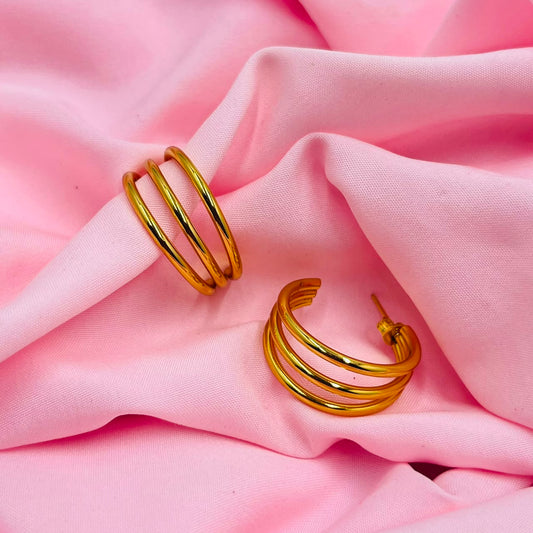 Emerald Hoop  Earrings