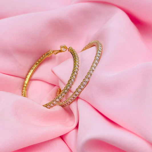 Opal Hoop  Earrings