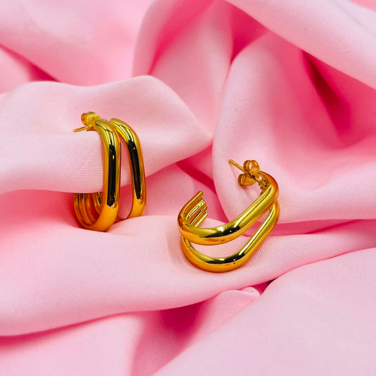 Golden Hoop  Earrings