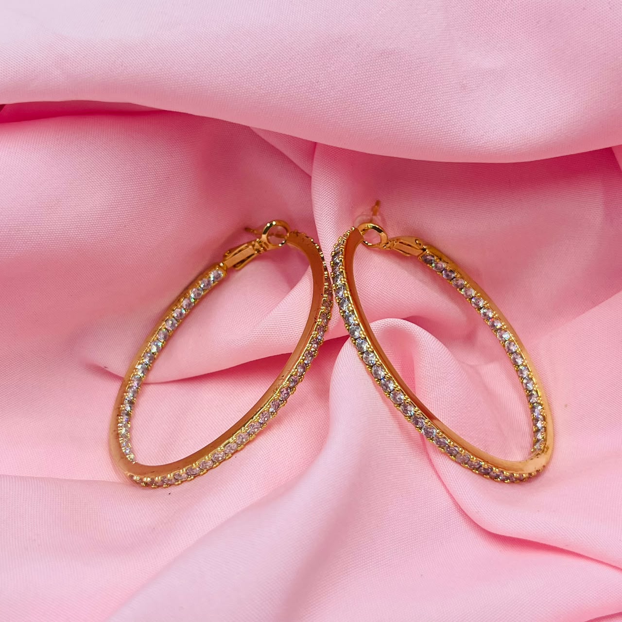Diamond Hoop Earrings