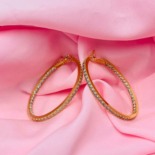 Diamond Hoop Earrings