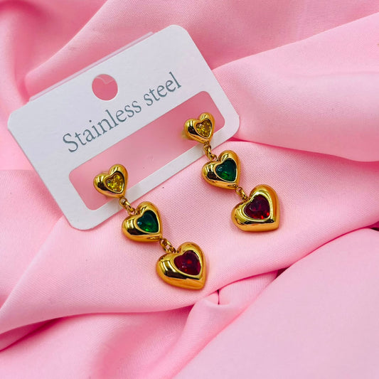 Multi Heart Earrings