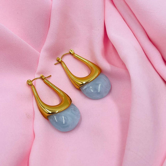 Sky Blue Hoop Earrings