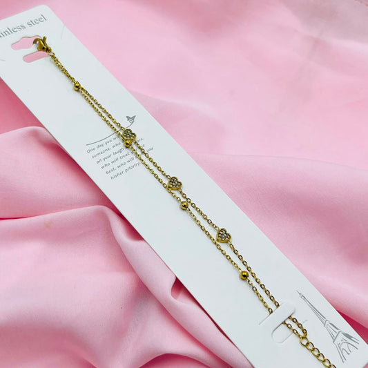Golden heart Layer Bracelet