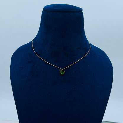 Green Heart Necklace