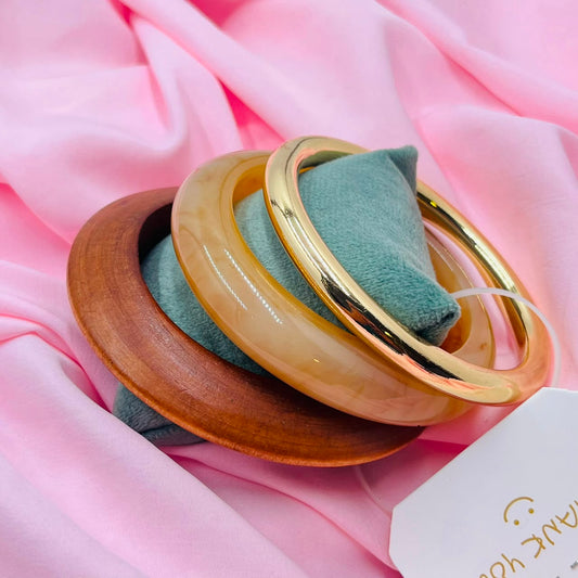 Wooden Grace Resin Bracelet Set Of 3