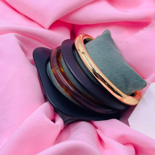 Petal Glow Resin Bracelet Set Of 4
