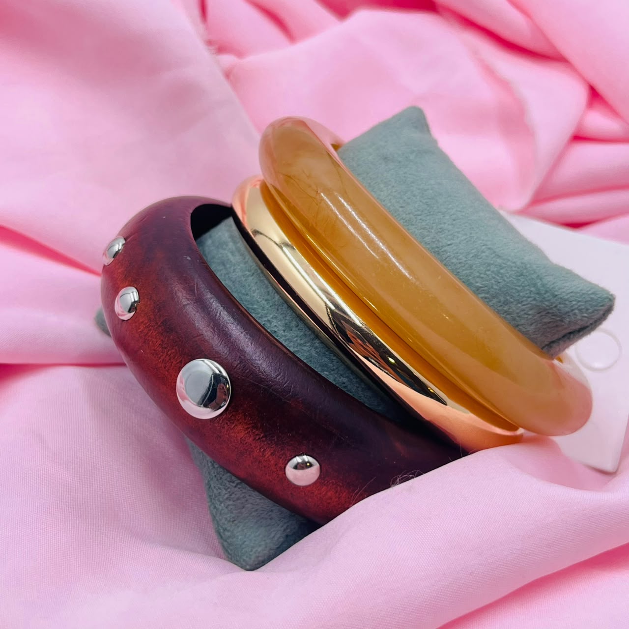 Twilight Glow Resin Bracelet 3 Of Set