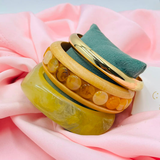 Sunshine Layer Resin Bracelet Set Of 3